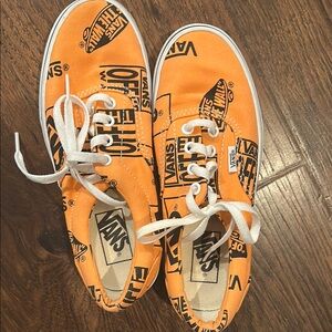 Vans Orange Graphic Sneakers Classic Street Style